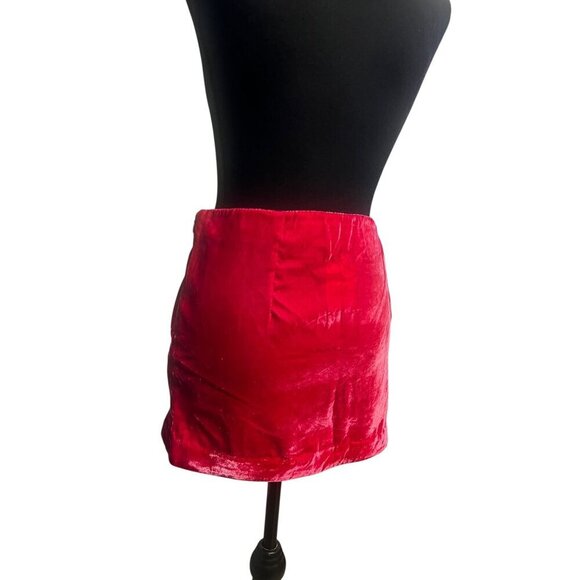 FREE PEOPLE ANNALISE VELVET MINI, WITH SLIT ON THE SIDE, Bewitched, DARK ROMANCE - Picture 4 of 8